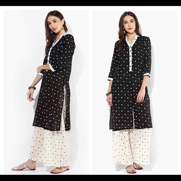 Kurta Set Tunic Top With Palazzo Pant - Picture 2 of 2